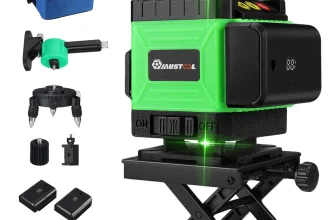 MUSTOOL 4D 16 Line Green Laser Level IP54 Self Leveling 4000mAh B…