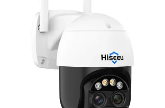 Hiseeu 4MP+4MP Dual Lens Wifi PTZ IP Camera 2.8+12mm 8X Zoom CCTV…