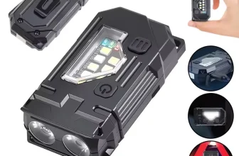 BIKIGHT Multifunctional Mini Flashlight with Clip Rechargeable Ro…