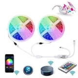 WiFi Intelligent Remote Dimming 2X5M Waterproof 5050 SMD RGB LED …