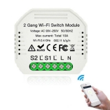 MoesHouse MS-104B AC90-240V 2 Gang 2 Way WiFi Smart Light Switch …