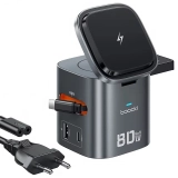 GaN Tech Toocki MX CD155 80W 6 in 1 Desktop Charger Station USB A…
