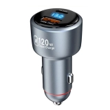 Xiaomi 120W 2 Port USB PD Car Charger Adapter USB A+USB C PD3.0 P…