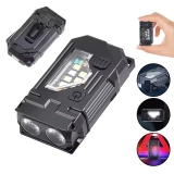 BIKIGHT Multifunctional Mini Flashlight with Clip Rechargeable Ro…
