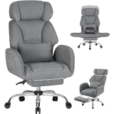 HOFFREE Criss Cross Office Chair with Footrest and Adjustable Arm…