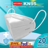 20PCS KN95 N95 Respirator Face Mask Surgical Adjustable Dust Full…